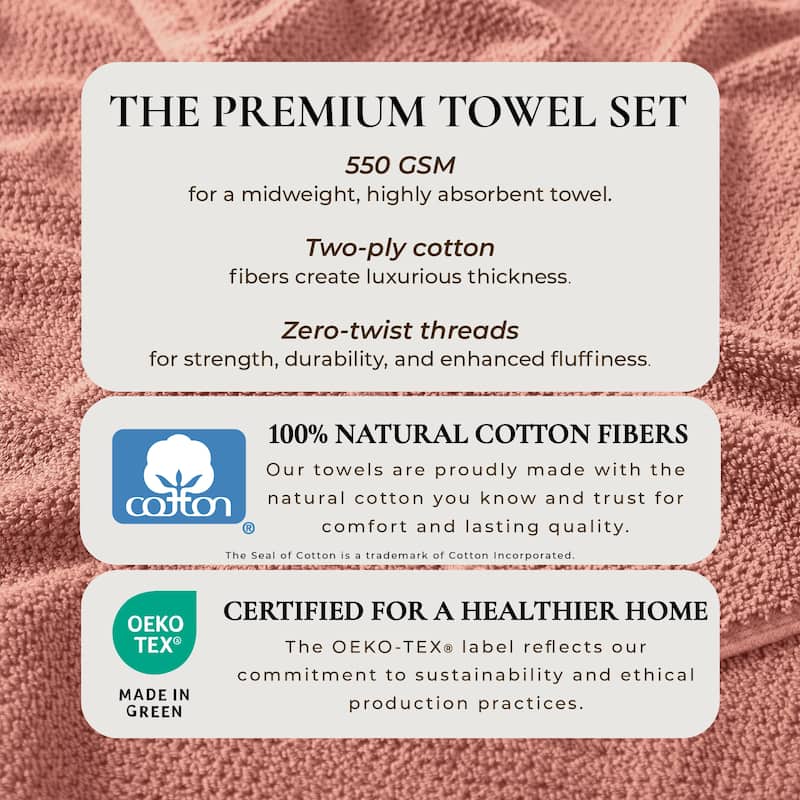 Linery & Co. Luxury Cotton Textured Bath Towel
