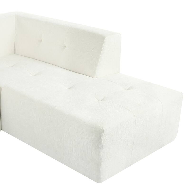 112.2" Modular L-Shaped Sofa, 2-Piece Modern Minimalist Design