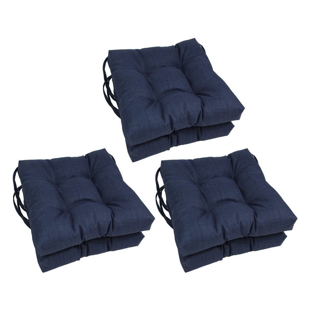 16-inch Square Tufted Indoor/Outdoor Chair Cushions (Set of 6)