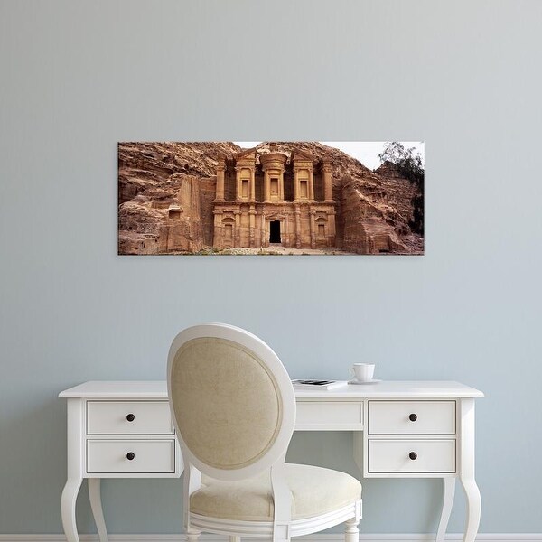 Easy Art Prints Panoramic Images's 'Facade of a monastery, Ed Deir, Petra, Jordan' Premium Canvas Art