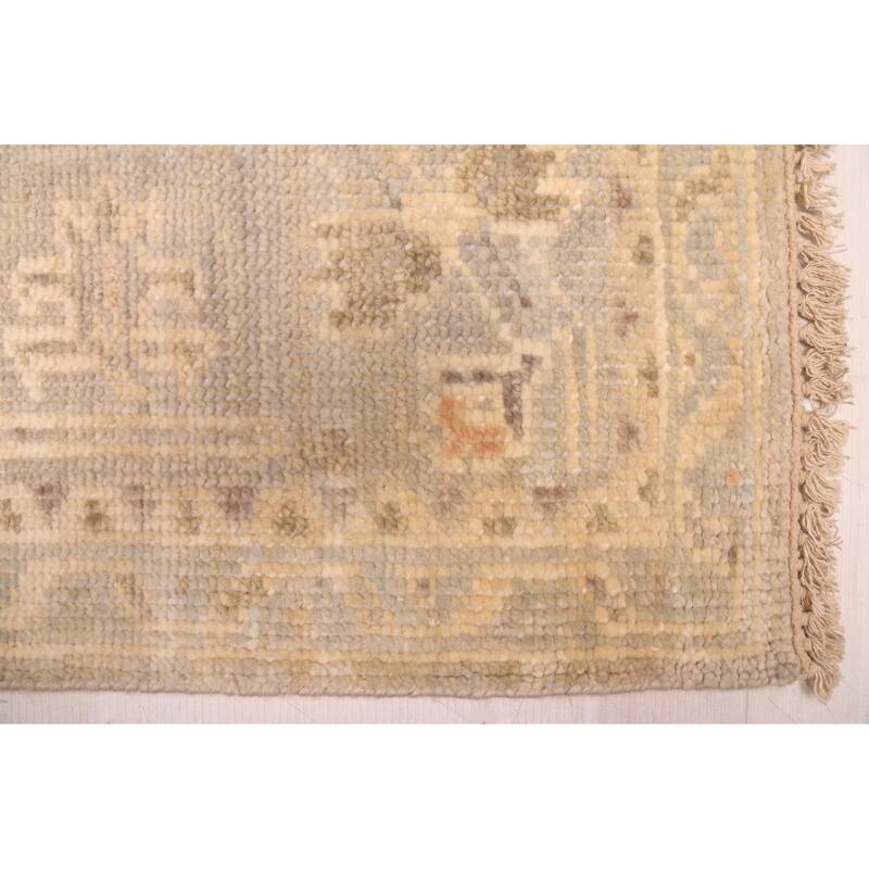 ECARPETGALLERY Hand-knotted Kavya Oushak Grey Wool Rug - 9'0 x 12'0