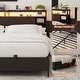 preview thumbnail 48 of 75, Bed Frame with Charging Station and RGB LED Lights, Sturdy Platform Bed with Storage Headboard,