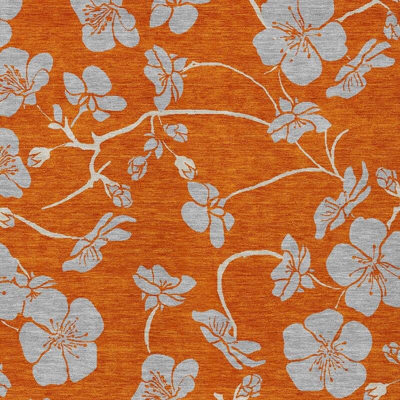 HomeRoots Floral Transitional Rectangle Outdoor Rug