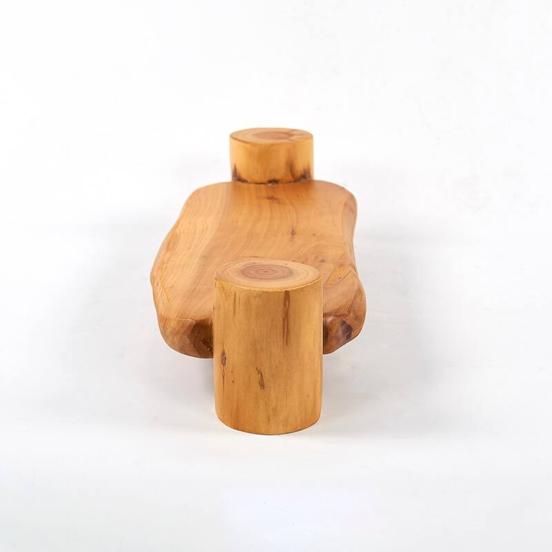 Cedar Roots Serving Stand Farmhouse wood pedestal stand plant holder