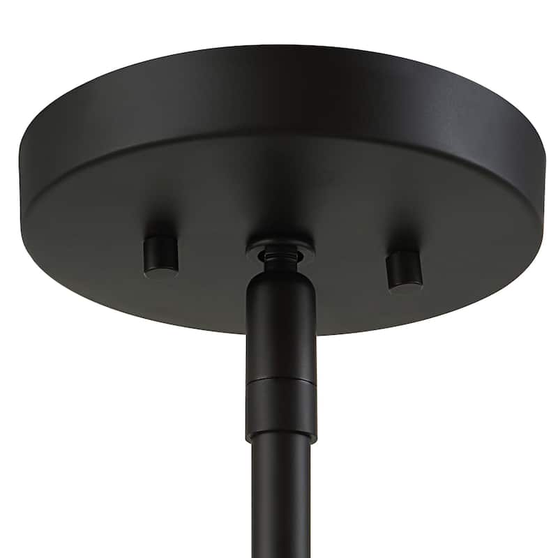 Black Glass Hanging Pendant Ceiling Light Fixture - 20"