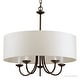 preview thumbnail 7 of 5, Luxury Transitional Chandelier, 21.125"H x 21.625"W, with Provincial Style, Olde Bronze Finish by Urban Ambiance