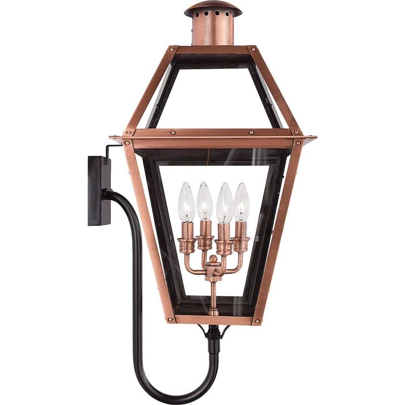 Rue De Royal 4-Light Outdoor Wall Lantern in Aged Copper