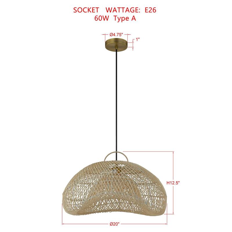 Jagger Pendant Light, Natural