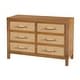 preview thumbnail 2 of 5, Mesa Cane and Solid Wood 6-Drawer Dresser