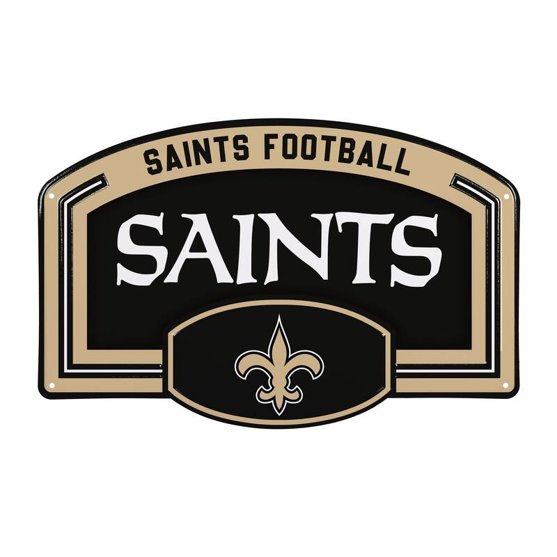 New Orleans Saints Embossed Steel Wall Sign, 11" x 17"