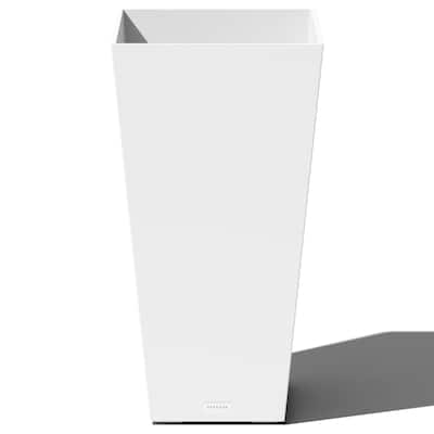 V-Resin Indoor/Outdoor Taper Planter (30 inch, White)