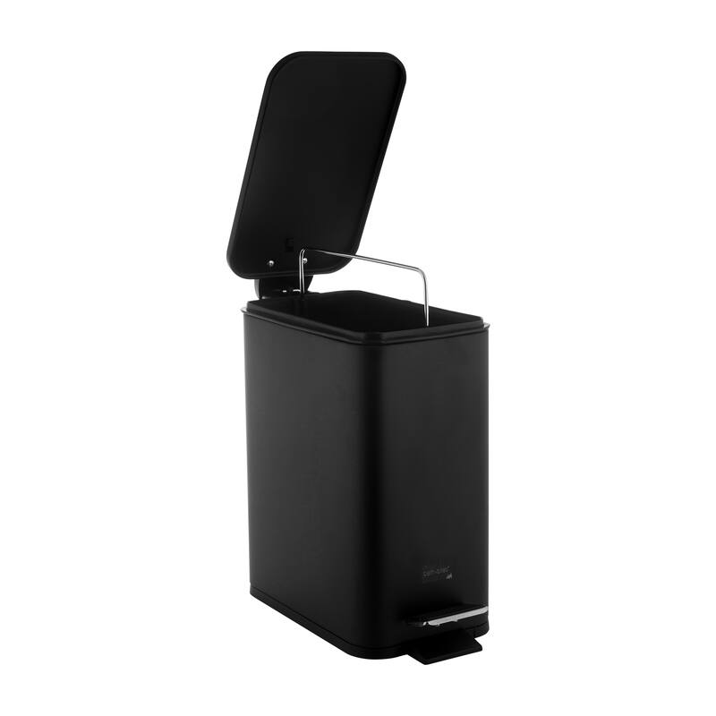 Simplify Slim Rectangular 5 Liter Pedal Trash Bin with Soft Close Lid