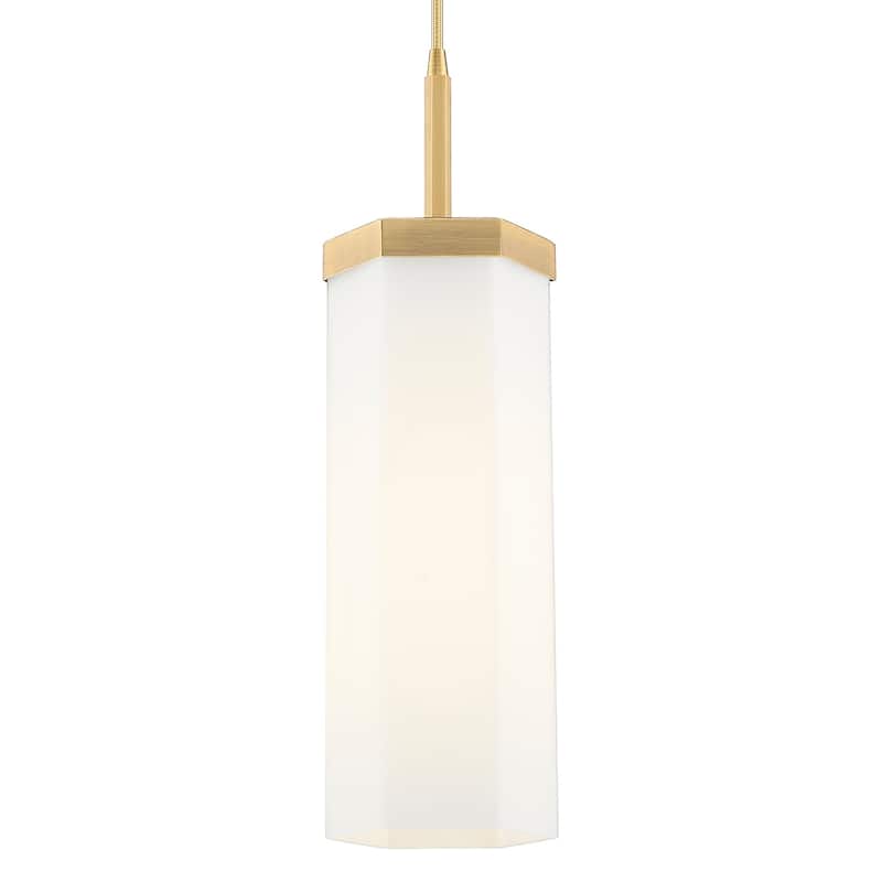 Innovations Lighting 463-1P-G463-12WH Blakeley 5" Wide Cord Hung Mini - Brushed Brass