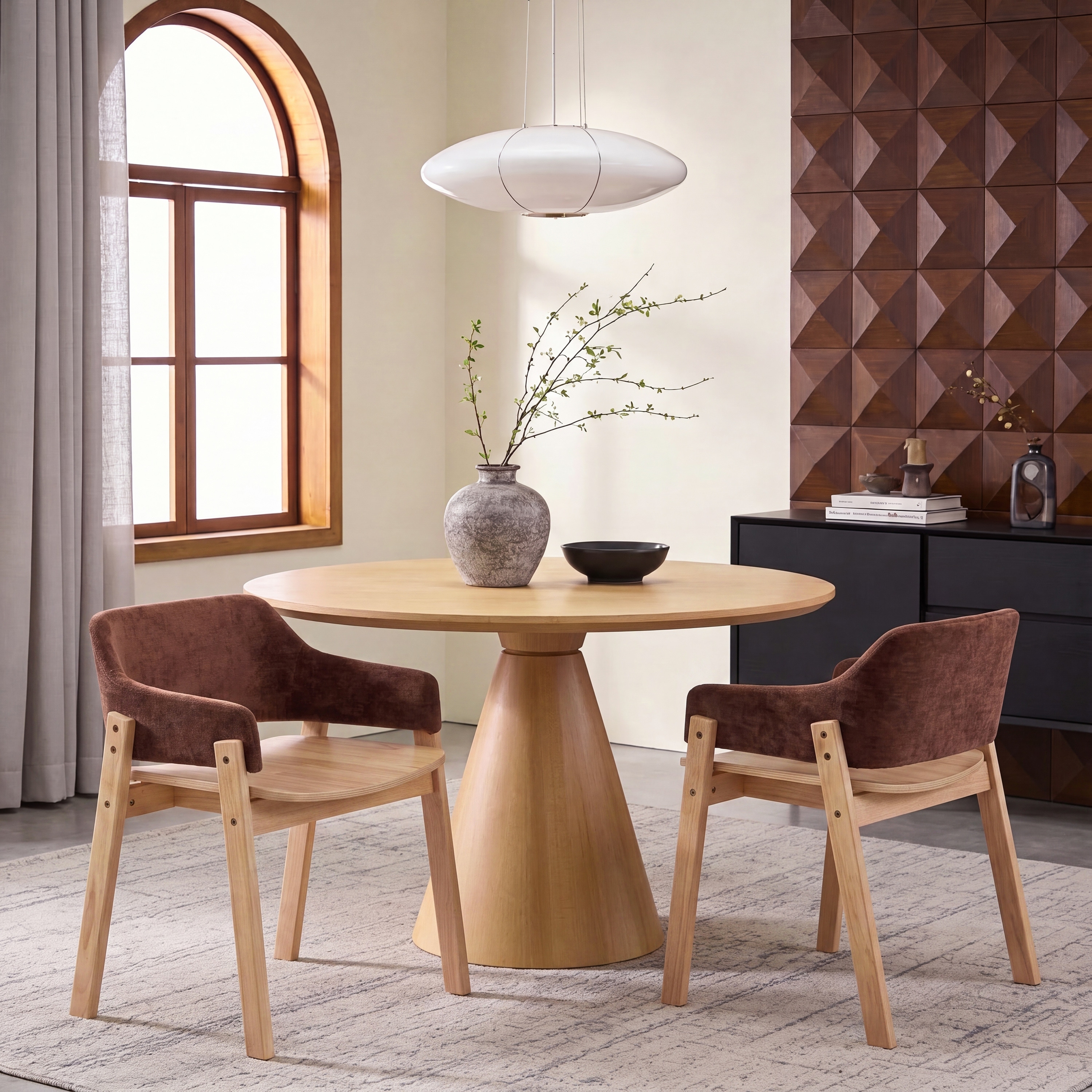Christopher Knight Home - Modern Wooden Upholstered Dining Chair with Armrests