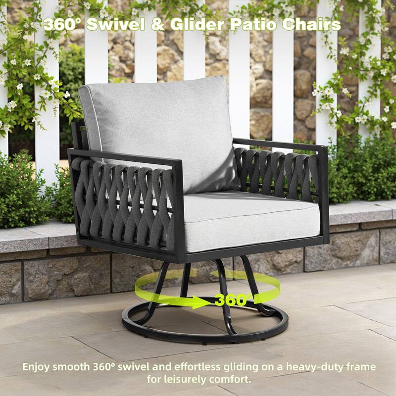 XIZZI 6-Piece Outdoor Patio Furniture Conversation Set