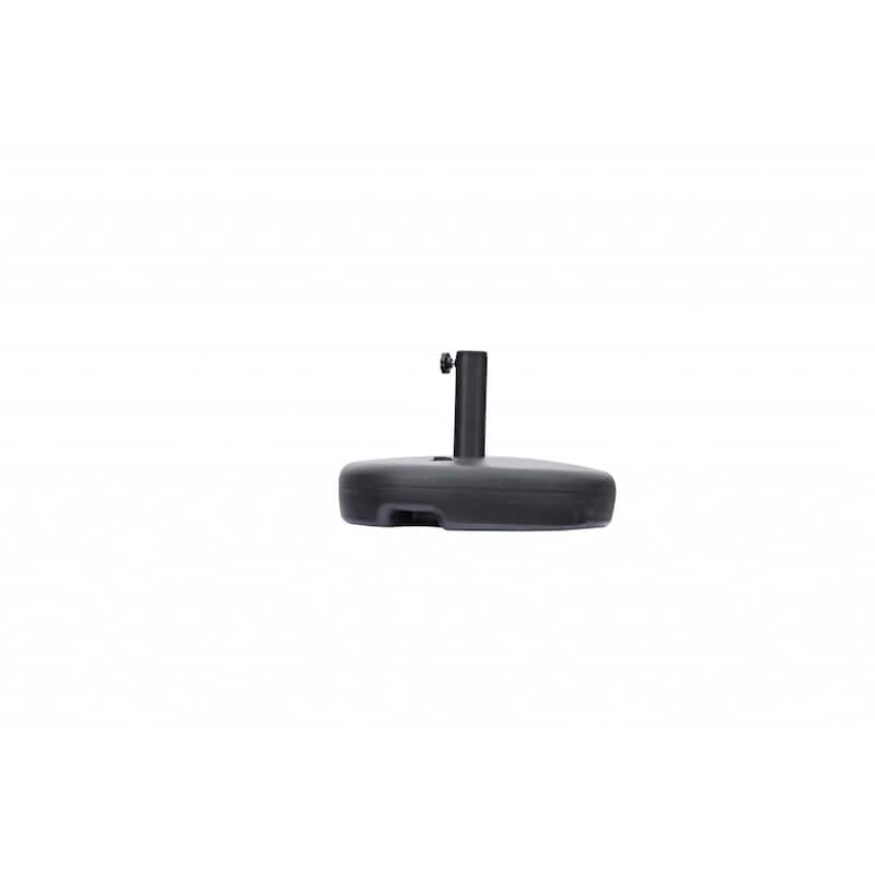 Black Heavy Duty Plastic Umbrella Base for Outdoor Patio Umbrellas - 13” x 20” x 5” - Black