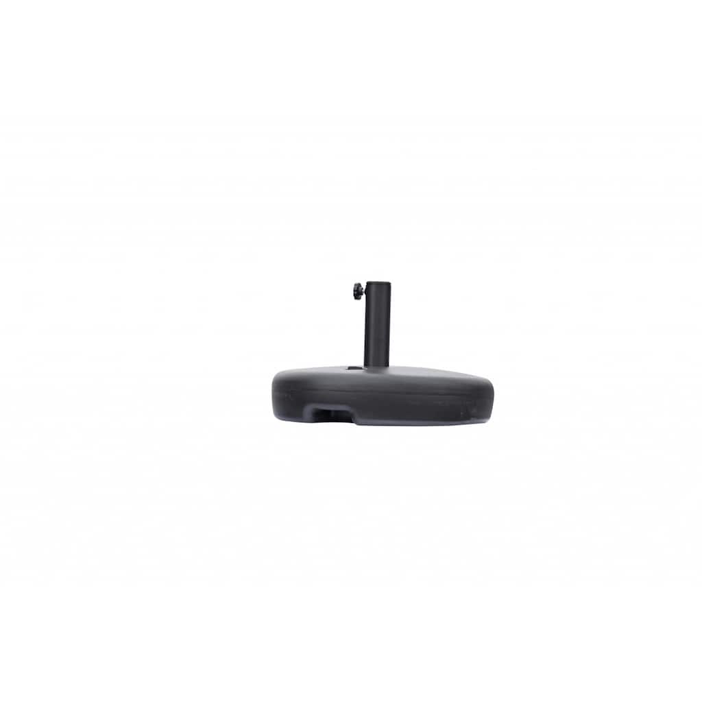 Black Heavy Duty Plastic Umbrella Base for Outdoor Patio Umbrellas - 13” x 20” x 5”