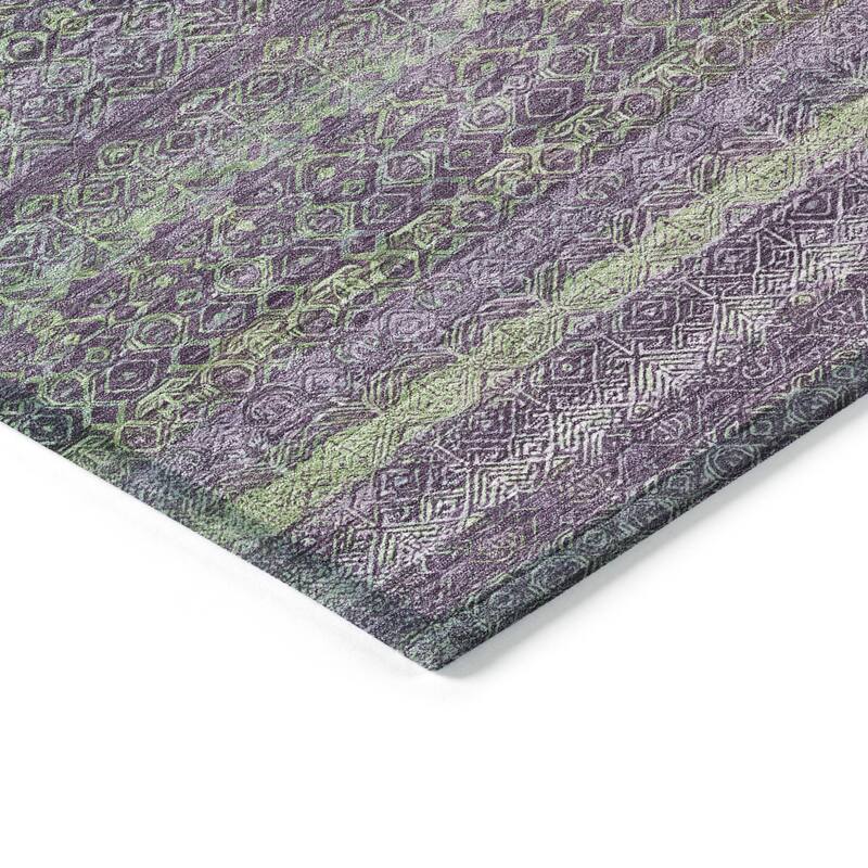 HomeRoots Striped Transitional Rectangle Outdoor Rug
