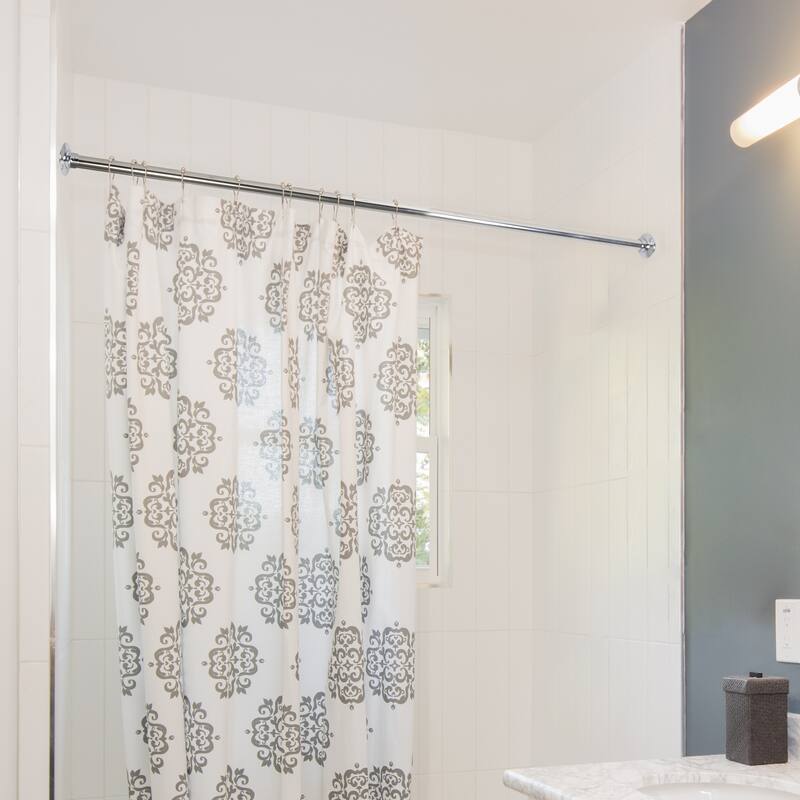 Design House 559138 60-inch Classic Steel Shower Rod 5-Pack Polished Chrome - Polished Chrome