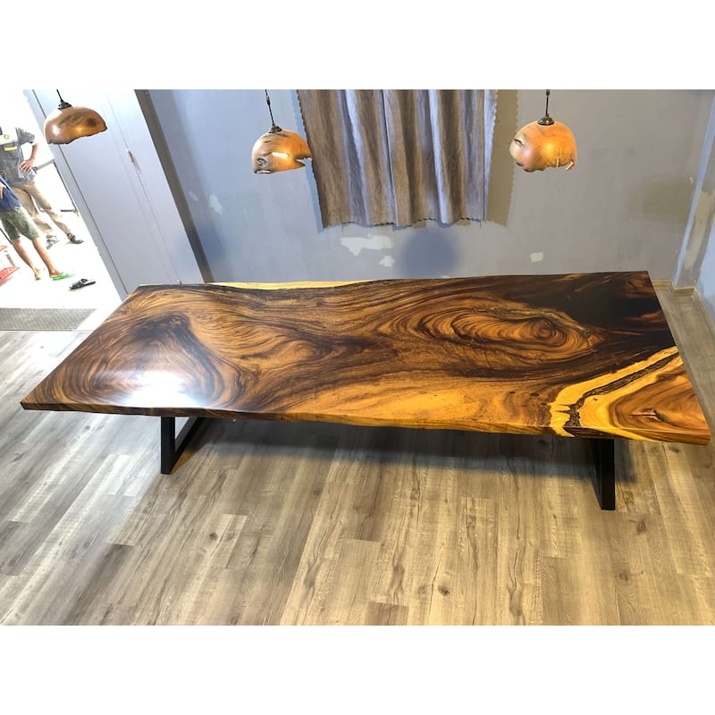 Sundaland 118" Large Slap Live Edge Dining Table - Style 1