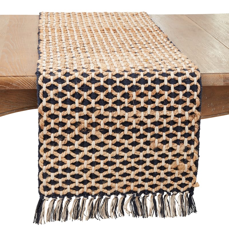 Handmade Woven Rope Table Runner - 16"x72" - Navy Blue