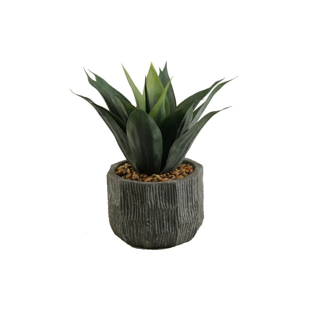 HomeStock Red/Green Agave Plant in Ceramic Planter - Vibrant Faux Succulent for Bold Interior Styling - 13
