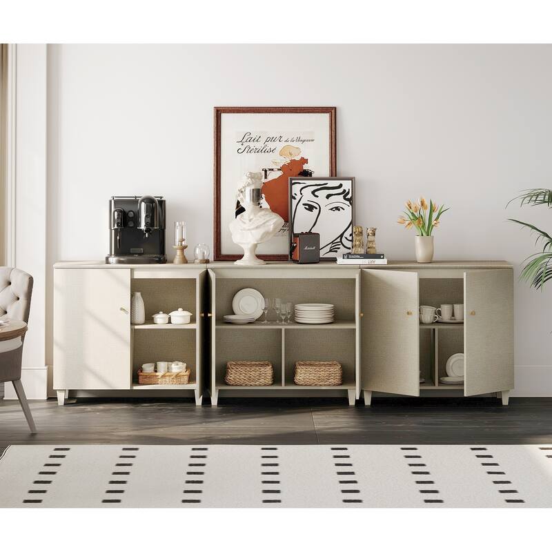 Sideboards Buffet Cabinets with Doors for Dining Room, 32.4"H