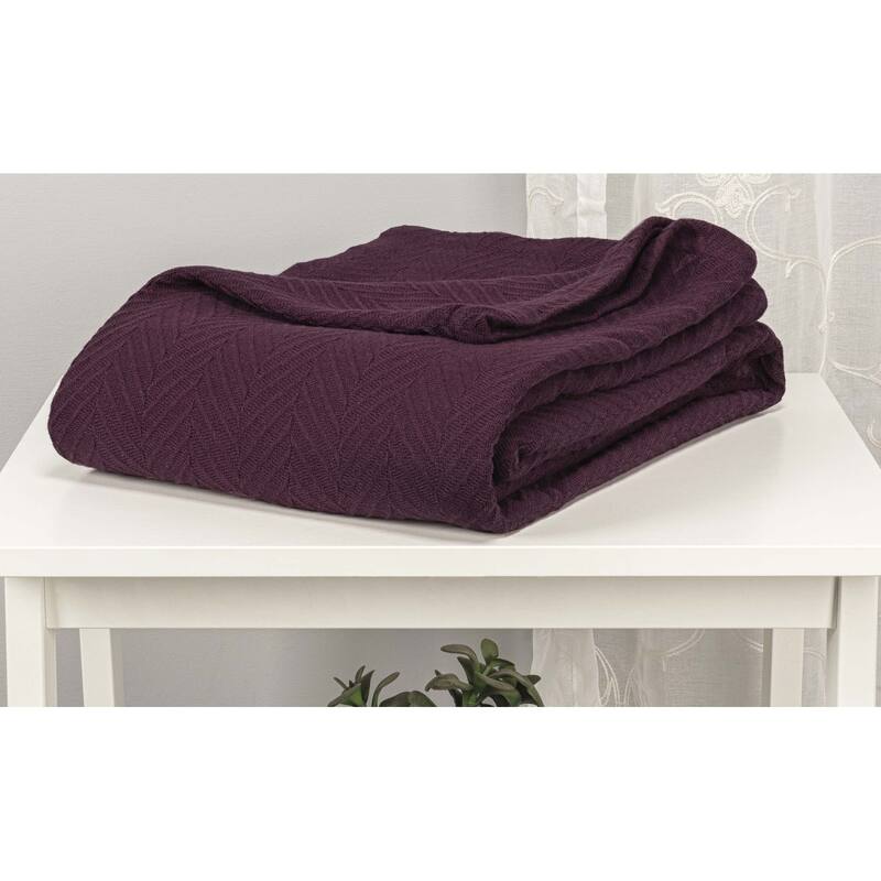 Superior Metro Zig-Zag Chevron All-Season Bedding Cotton Blanket