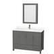 Option Dark Gray / Giotto Quartz Top / Brushed Chrome