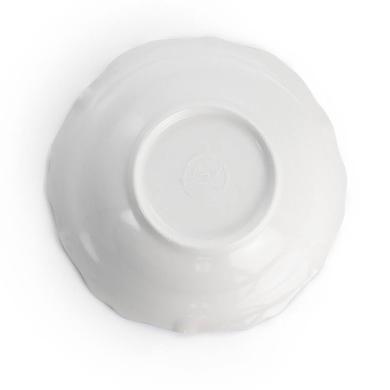 Elama Blue Garden 12 pc Scalloped Lightweight Melamine Dinnerware