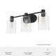 preview thumbnail 5 of 12, Hunter Lochemeade 3-Light Vanity Wall Light, Damp-rated - Bathroom, Laundry - Modern Farmhouse, Contemporary, Industrial