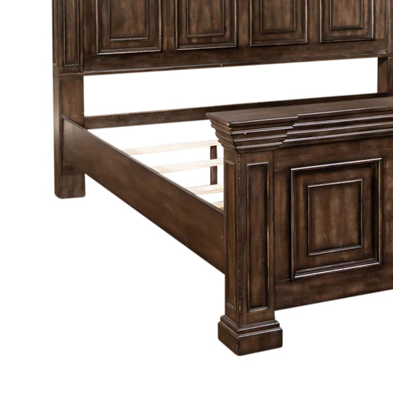 Big Valley Brownstone Distressed King California Panel Bed