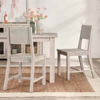 Driftwood Dining Chair Set of 2 in Antique Ivory, by Kosas Home