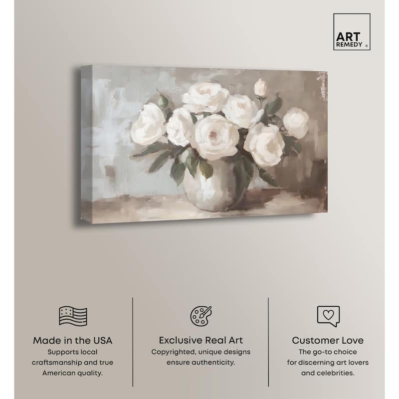 Creamy Cascade Cluster II Canvas by Art Remedy, Gallery Wrapped