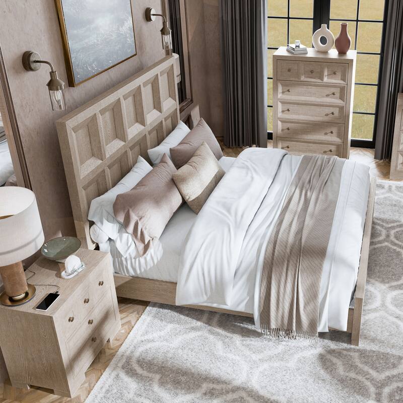 Furniture of America Durem Modern Classic 3-Piece Wood Panel Bedroom Set