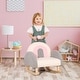 preview thumbnail 1 of 16, Qaba Rocking Toddler Sofa Chair for Nursery or Playroom, Green Grey