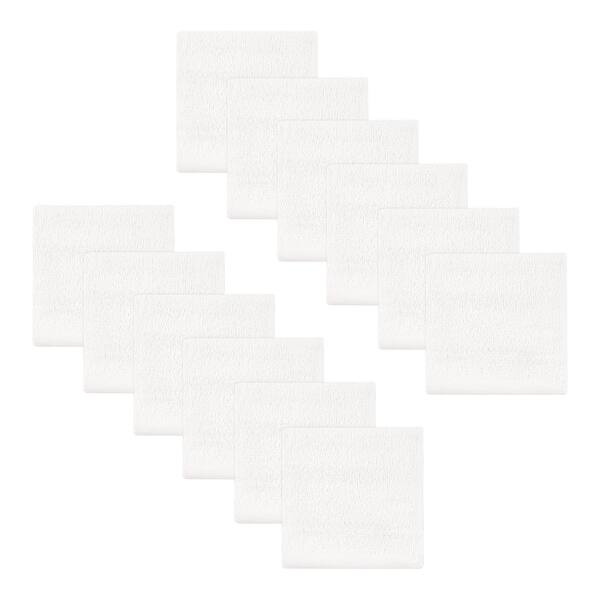slide 1 of 1, Hudson Baby Infant Unisex Cotton Bundle Washcloths, Basic White 12-Pack, 10X10 In - Basic White 12-Pack - 10x10 inches