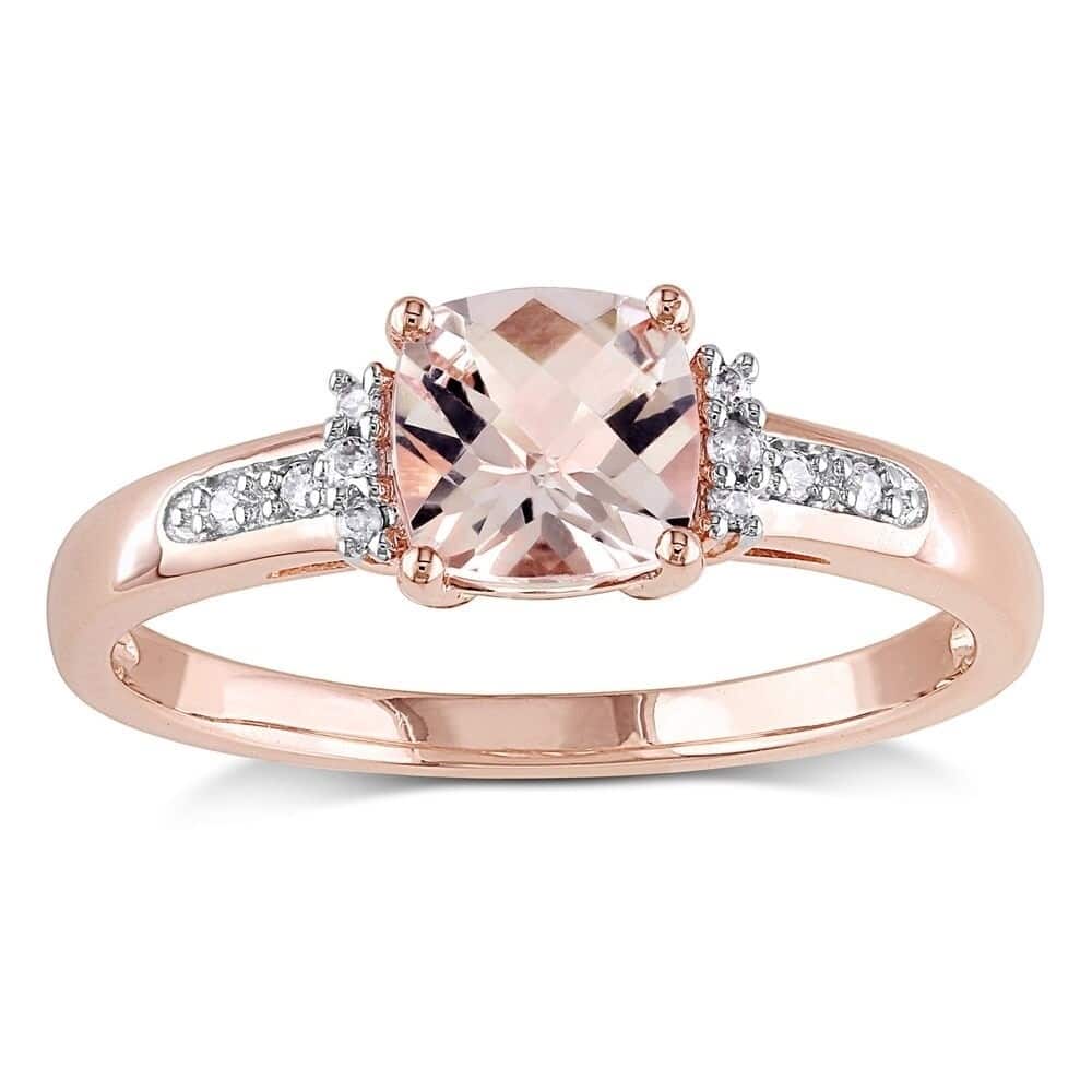 Miadora 10k Rose Gold Morganite and Diamond Accent Engagement Ring