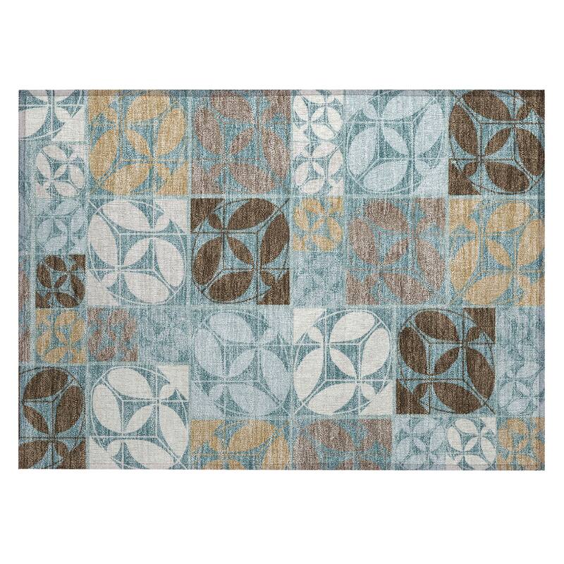 Machine Washable Indoor/ Outdoor Patch Lupton Chantille Rug