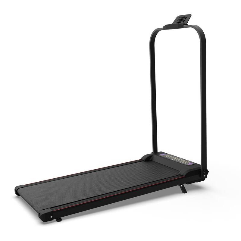 Foldable Treadmill with Handle Bar Incline, 2 in 1 Upgrade Portable Under Desk Walking Pad and Vibration Pad with Remote Control