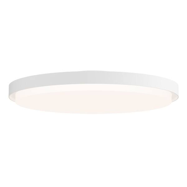 slide 1 of 1, Maxim 57316 Float 16" Wide LED Flush Mount Drum Ceiling Fixture White