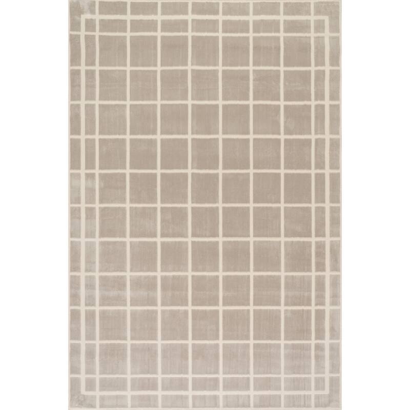 Nuloom Lunara Textured Checkered Area Rug - 9' x 12' - Grey - Rectangle