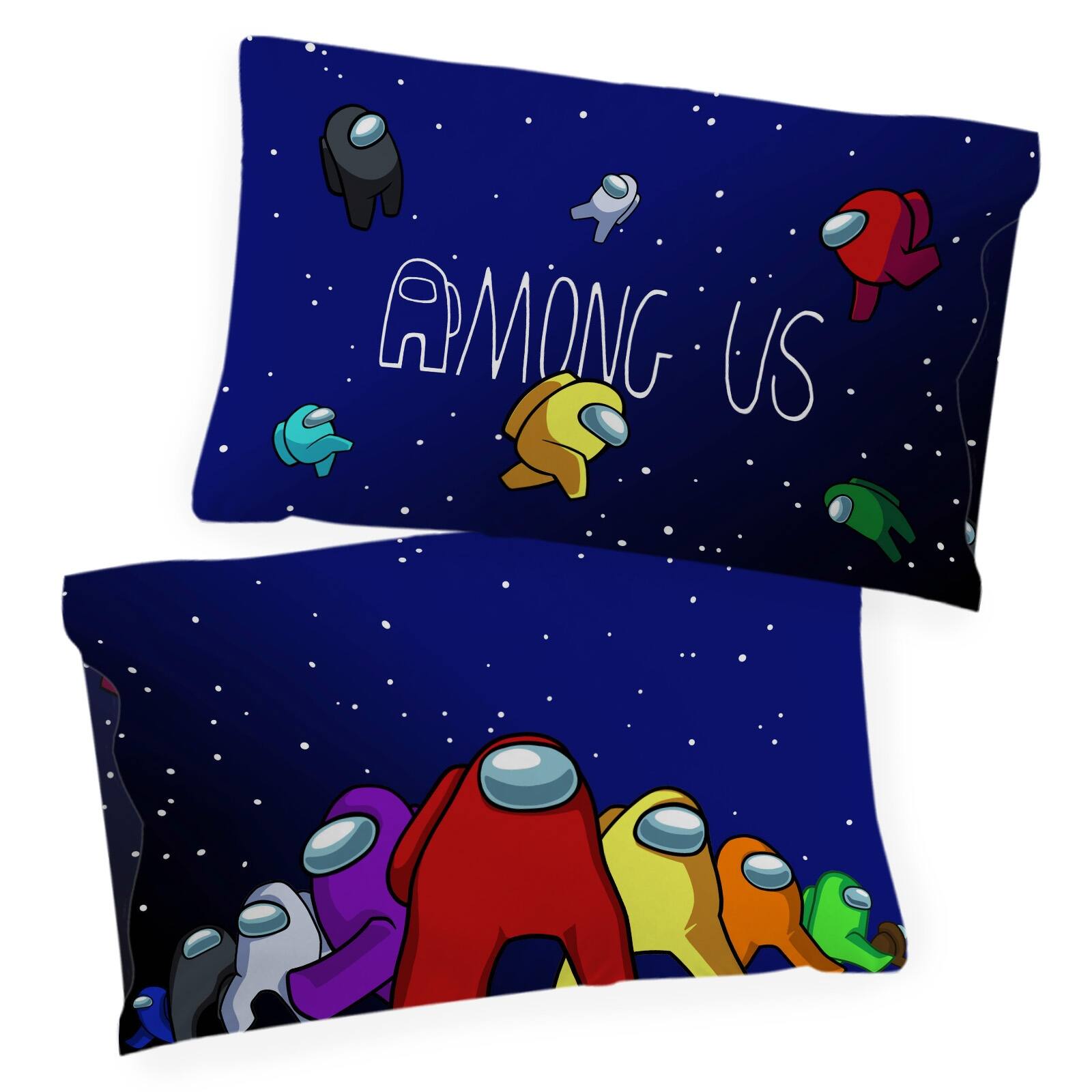 Among Us Crewmates 3 Piece Twin Sheet Set, 100 Microfiber On Sale