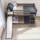 preview thumbnail 25 of 38, Max and Lily Classic Twin over Twin Low Bunk with Easy Slide