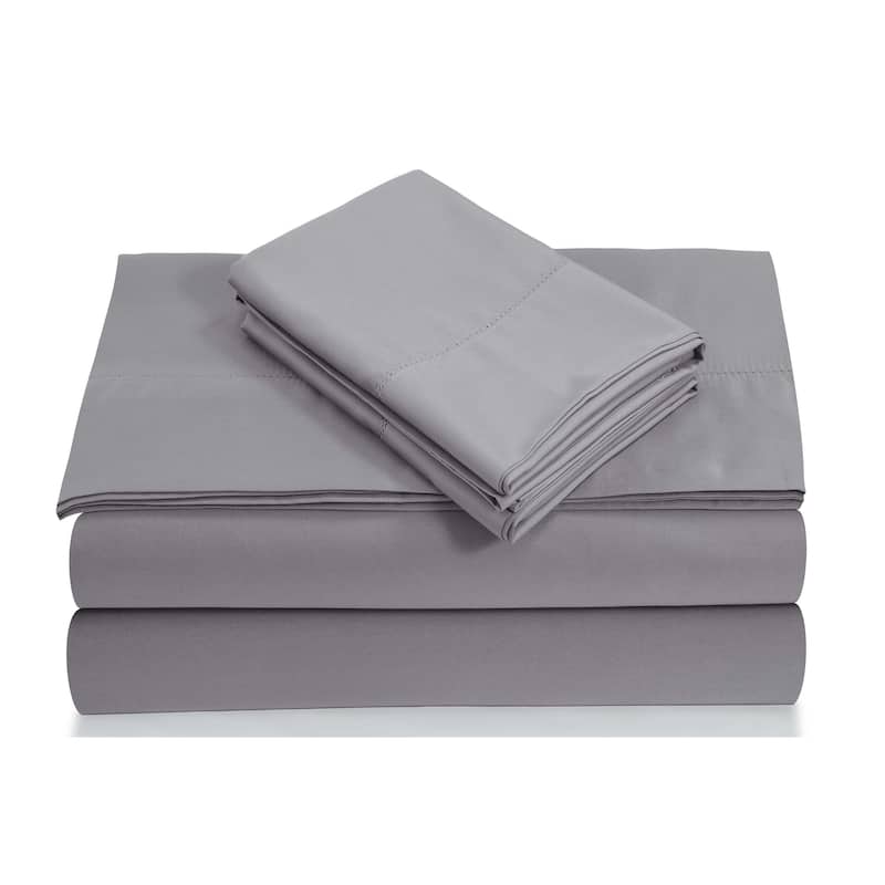Egyptian Cotton 800 Thread Count Deep Pocket Bed Sheet Set - Queen - Silver Grey