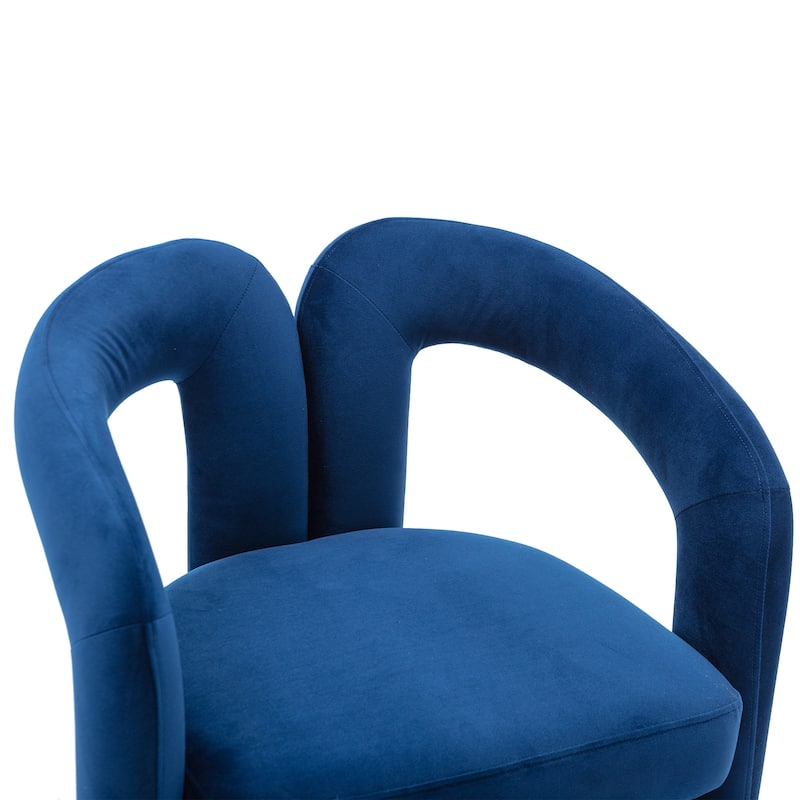 Set of 2 Contemporary Velvet Fabric Upholstered Accent Armchair