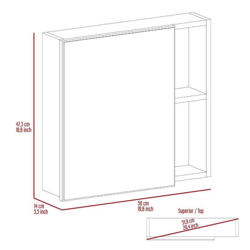 Myrick 2-Shelf Medicine Cabinet with Mirror