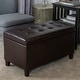 preview thumbnail 6 of 14, Adeco Rectangular Storage Ottoman Faux Leather Bench Lift-top Footrest