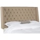 preview thumbnail 5 of 4, SAFAVIEH London Taupe Upholstered Tufted Wingback Headboard (Full)