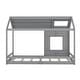 preview thumbnail 15 of 34, Modern Twin Pine House Bed with Roof, Window, Sturdy Construction